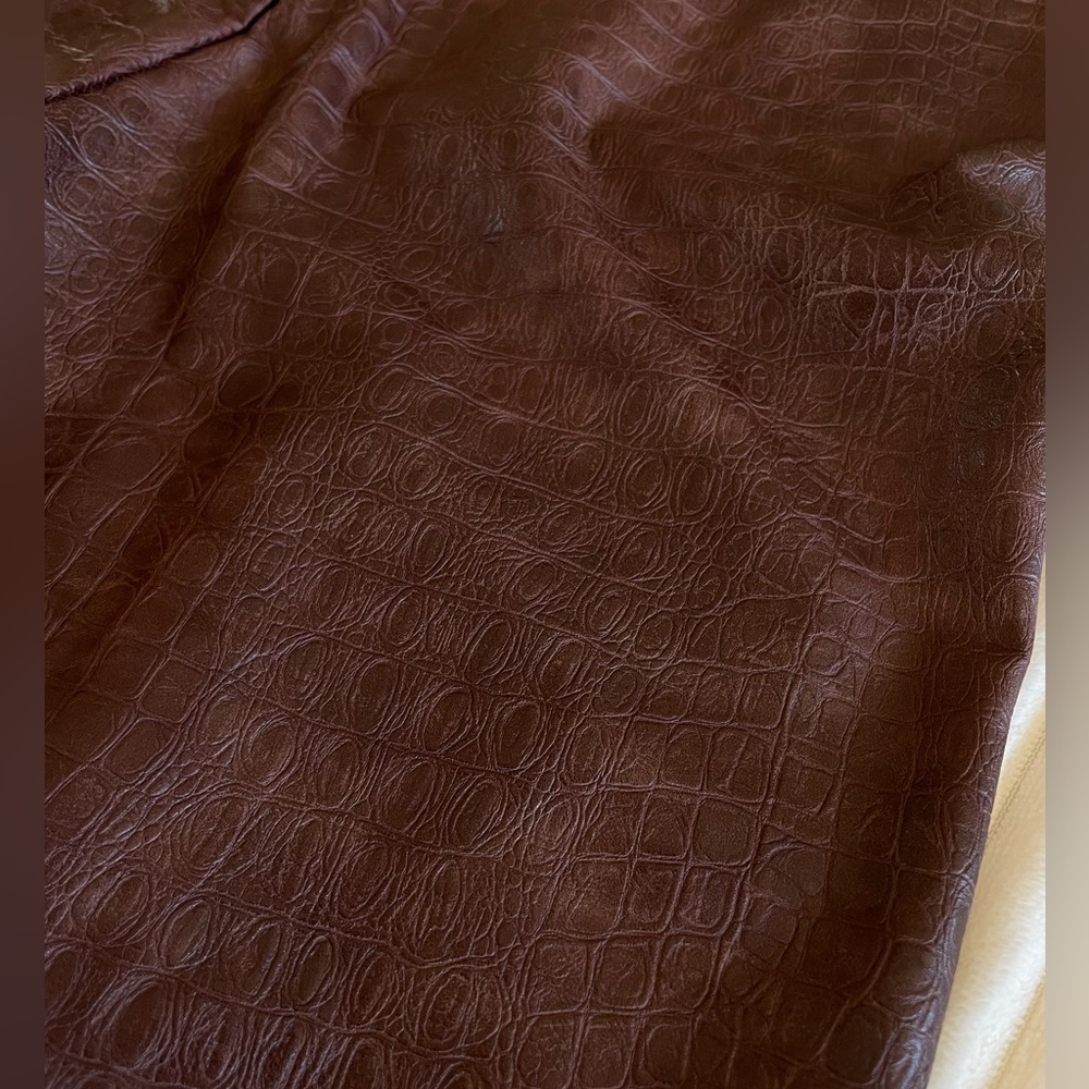 Commando leggings Faux Leather Croc-Embossed size Large LIKE NEW brown - Picture 13 of 17